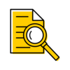 Magnifying Glass and Paper icon